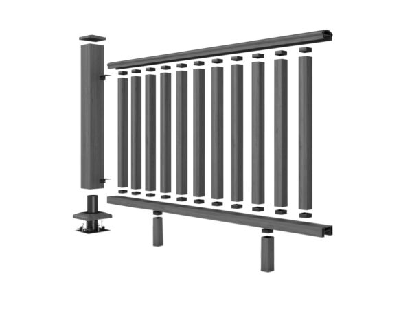 Charcoal Balustrade Post and Rail System (1.8m) - Image 7