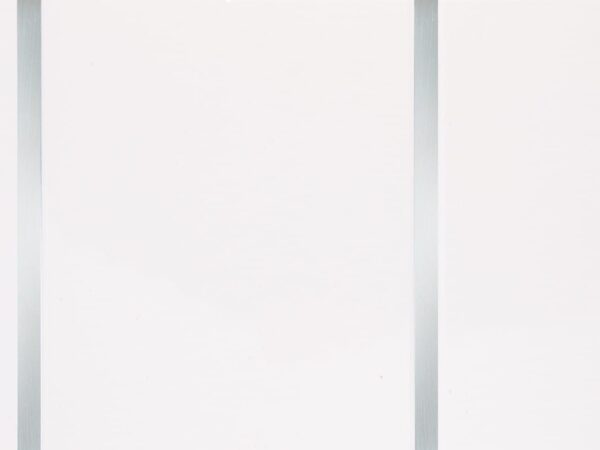 Sample- Neptune White with Chrome Strip PVC Ceiling Panels 8.5mm x 250mm x 4m pack of 4