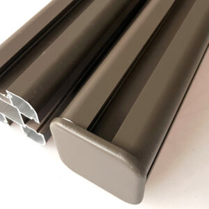 Composite Fencing Aluminum Fence Post Brown Trims Cap 1860mm