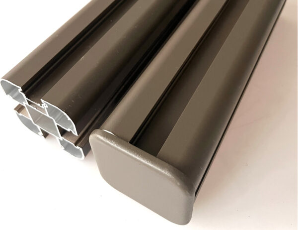 Composite Fencing Aluminum Fence Post Brown Trims Cap 1860mm