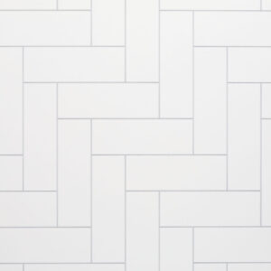 Grout Line White Straight Herringbone- - Neptune 1000 - PVC Wall Panel - 1m - (Single Pack)