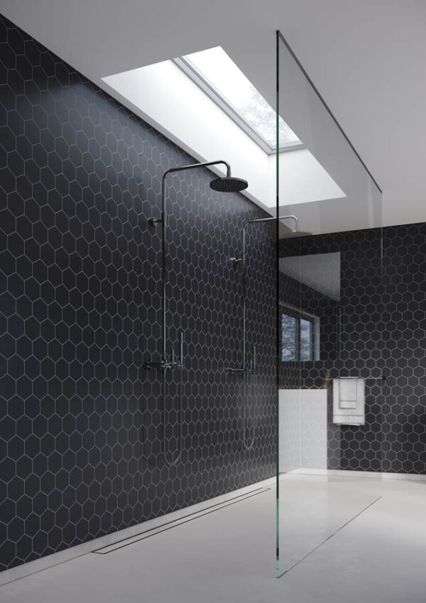 Fibo Black Silk Hexagon Tile - Image 8