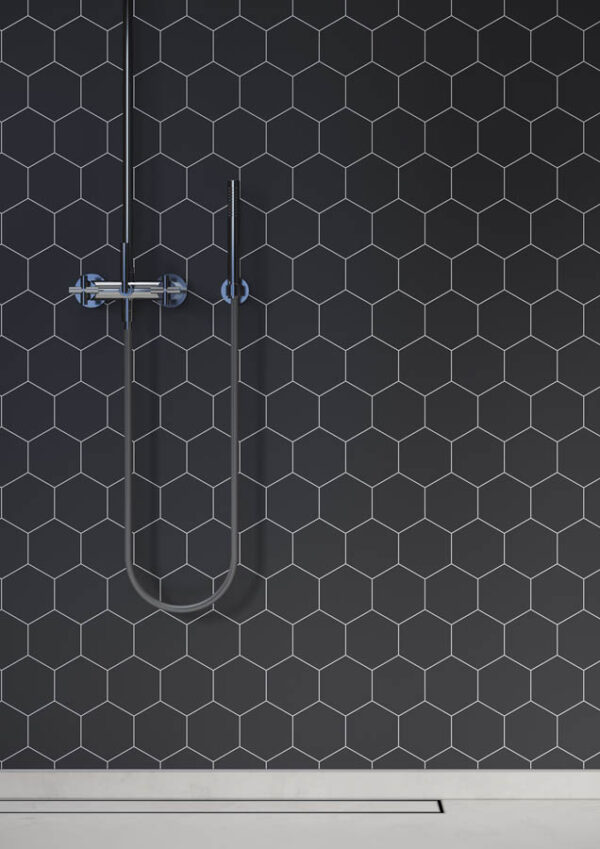 Fibo Black Silk Hexagon Tile - Image 6