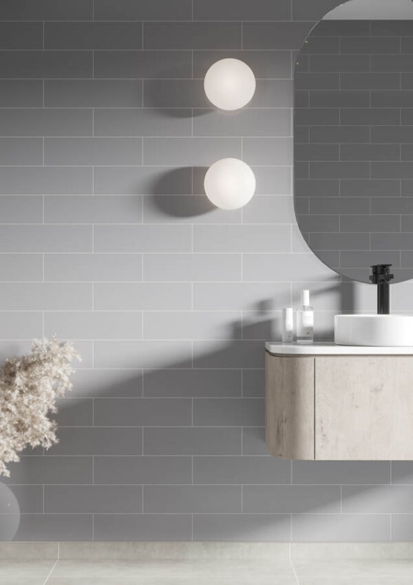 Fibo Medium Grey Brick Tile - Image 8