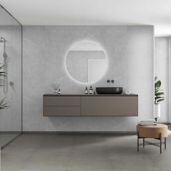 Fibo Silver Grey Marble Tile - Image 2