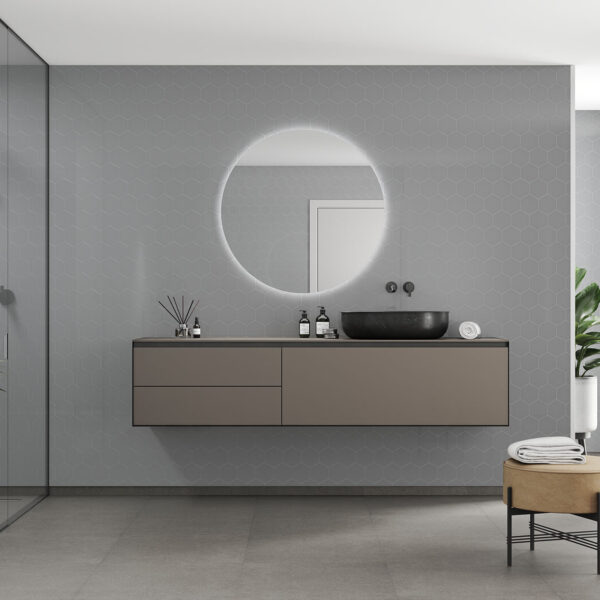 Fibo Medium Grey Hexagon Tile
