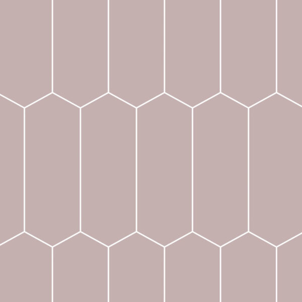 Fibo Dusky Pink Elongated Hexagon Tile - Image 4