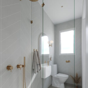 Fibo Grey Cement Chevron Tile