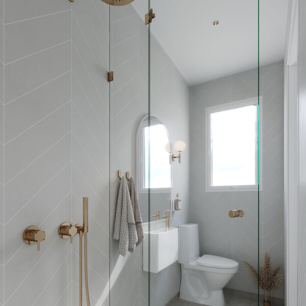 Fibo Grey Cement Chevron Tile