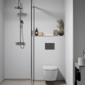 Fibo Denver White Straight Herringbone Tile