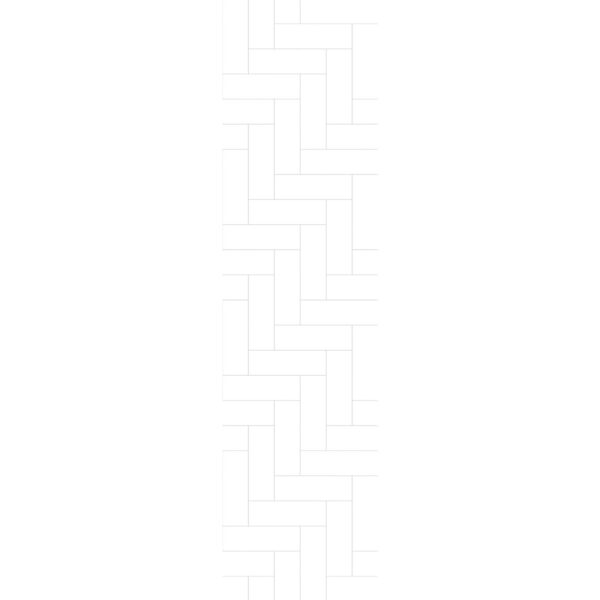 Fibo Denver White Straight Herringbone Tile - Image 2