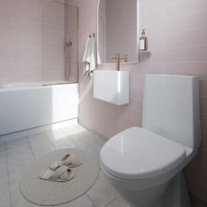 Fibo Dusky Pink Brick Tile