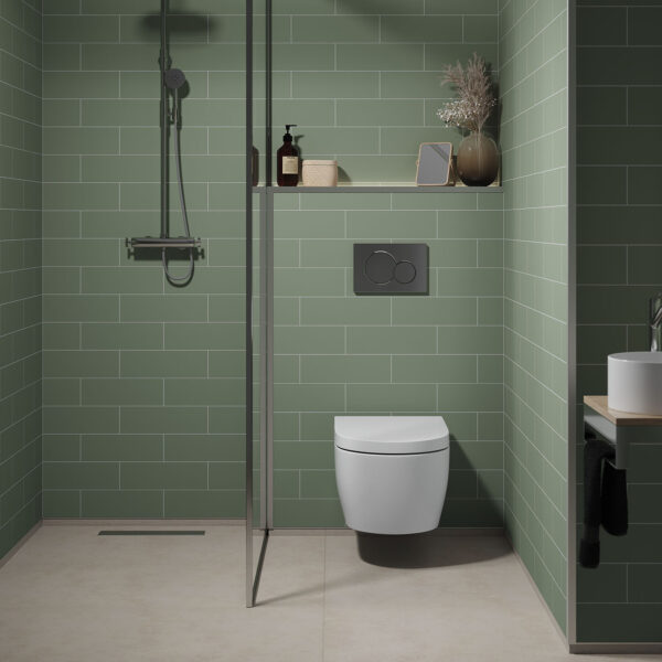Fibo Olive Green Brick Tile - Image 3