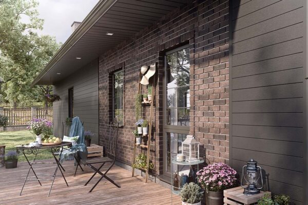 Kerrafront Modern Wood Anthracite aranz double panel
