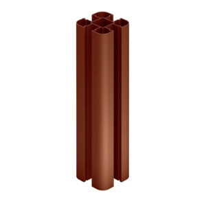 Composite Fencing Aluminum Fence Post Brown 8ft