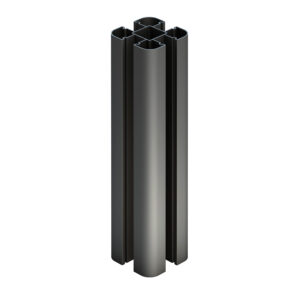 Composite Fencing Aluminum Fence Post Charcoal 8ft