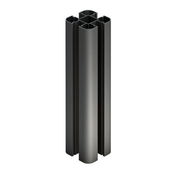 Composite Fencing Aluminum Fence Post Charcoal 8ft