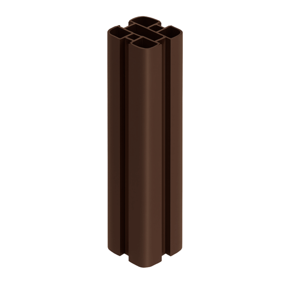 Composite Fencing Aluminum Fence Post Brown 8ft